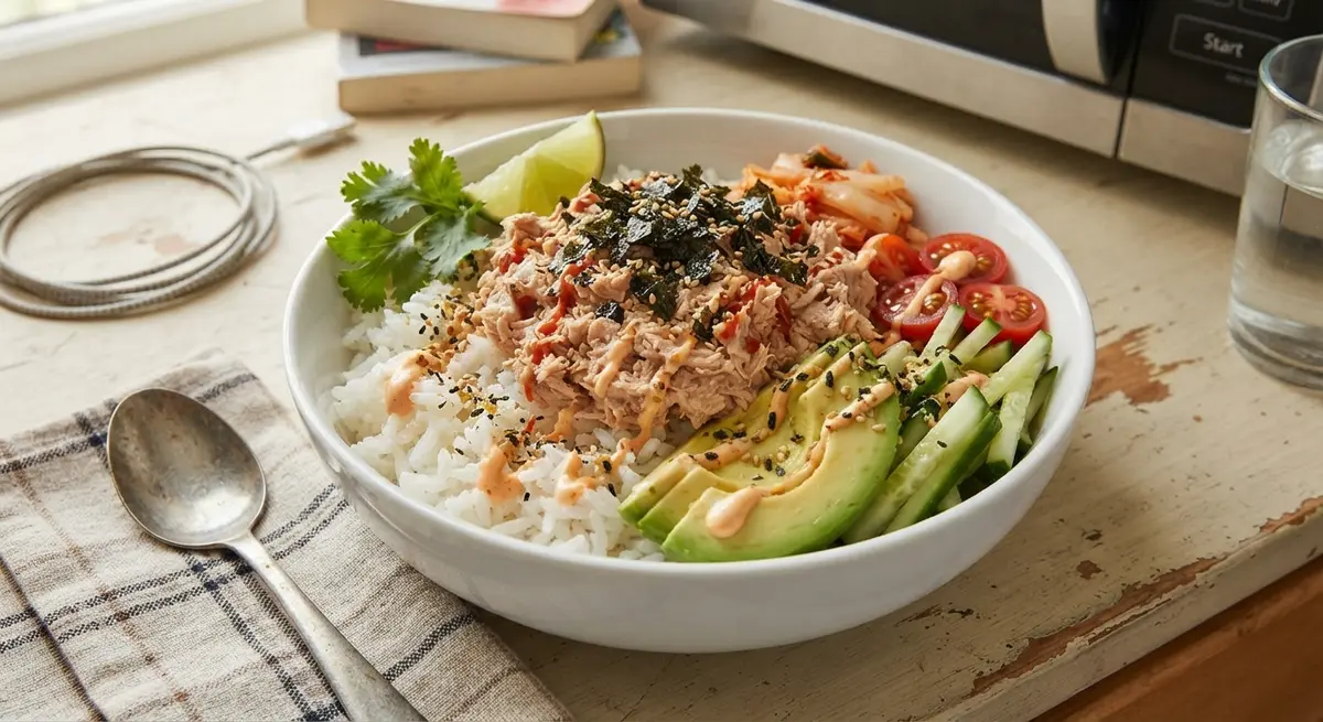 Microwave Tuna Rice Dorm Bowl